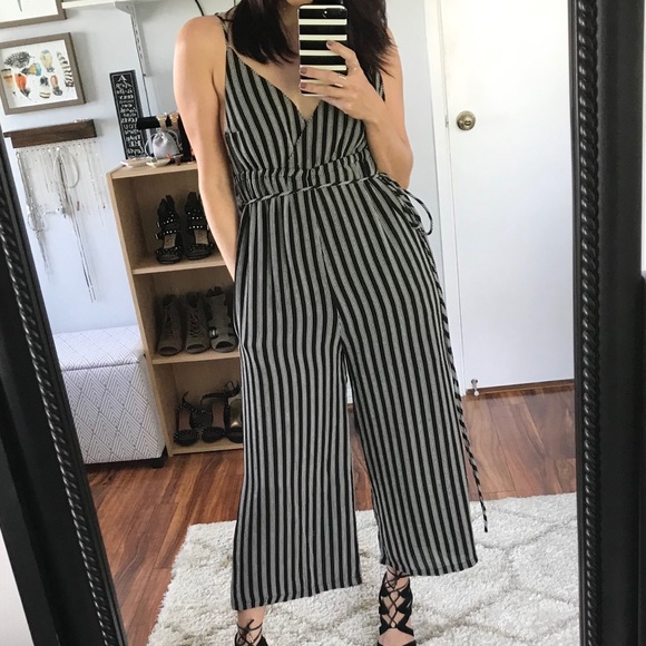 Pants - Last 1 | Striped Pocket Jumpsuit